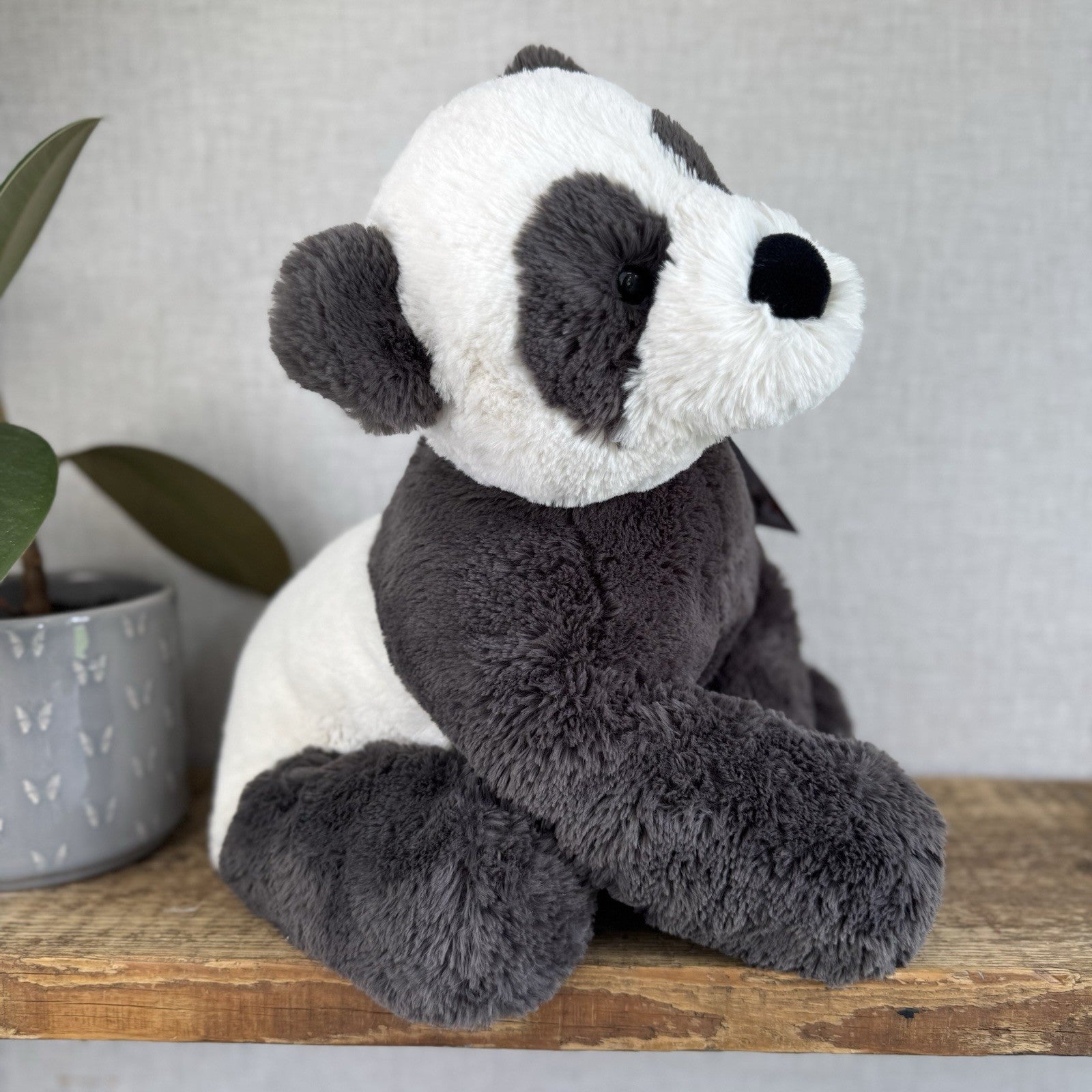 Jellycat Large Huggady Panda - Big Floppy Panda Beanie Rare/Retired 26"