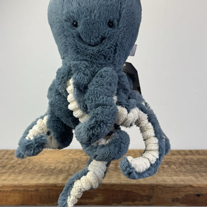 Jellycat Little Storm Octopus - Retired Small Dark Blue/Teal Octopus Soft Toy 8”