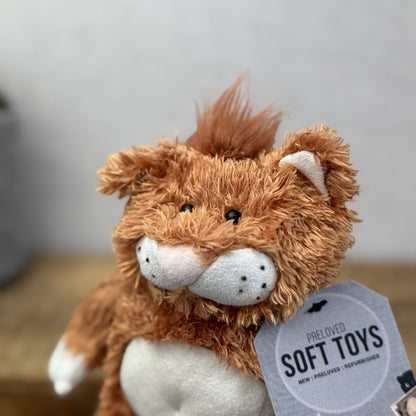 Jellycat Fred The Alley Cat - Vintage Ginger Scruffy Cat Soft Toy Collectible 8"