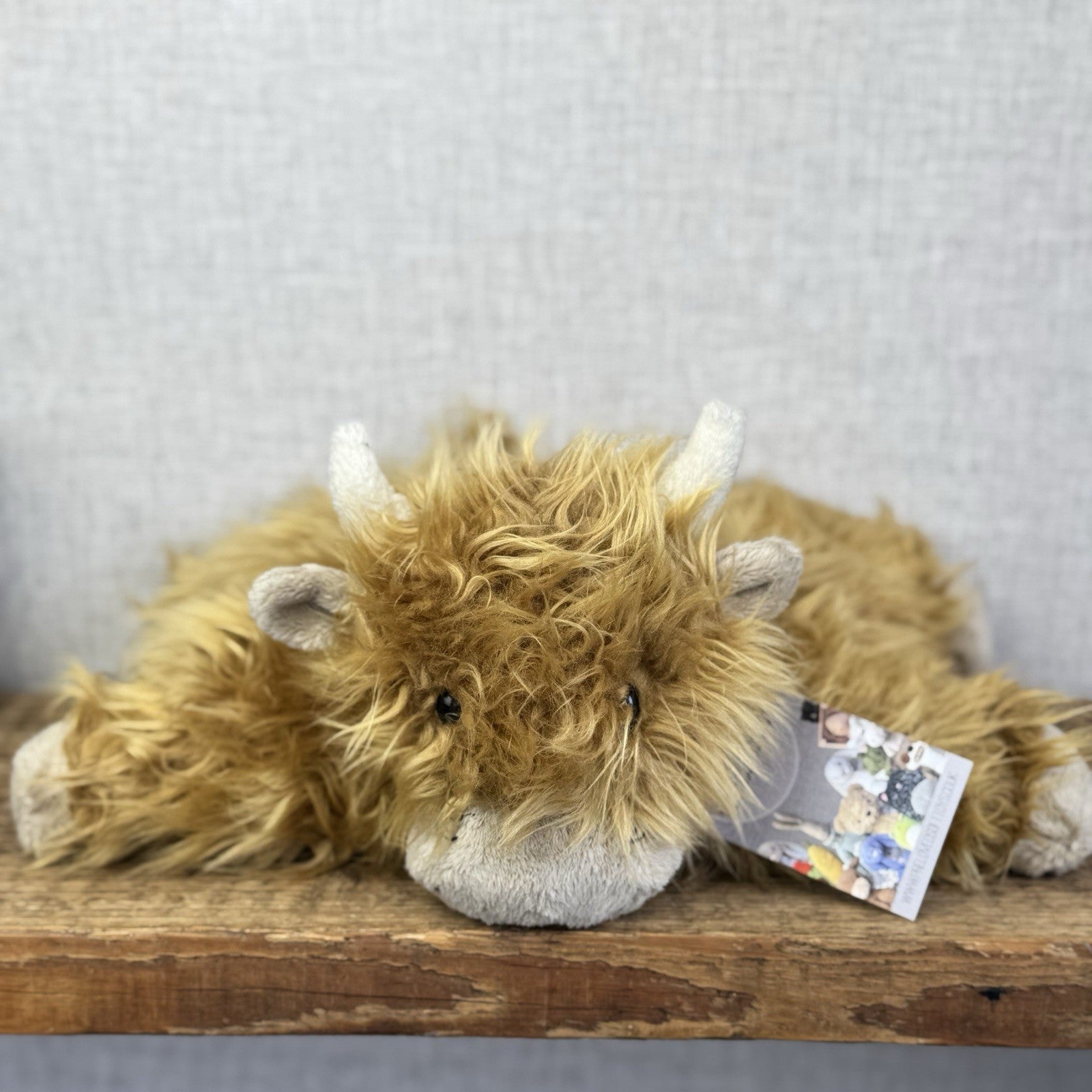 Jellycat Medium Truffles Highland Cow - Orange Fluffy Pillow Vintage Plush 14”