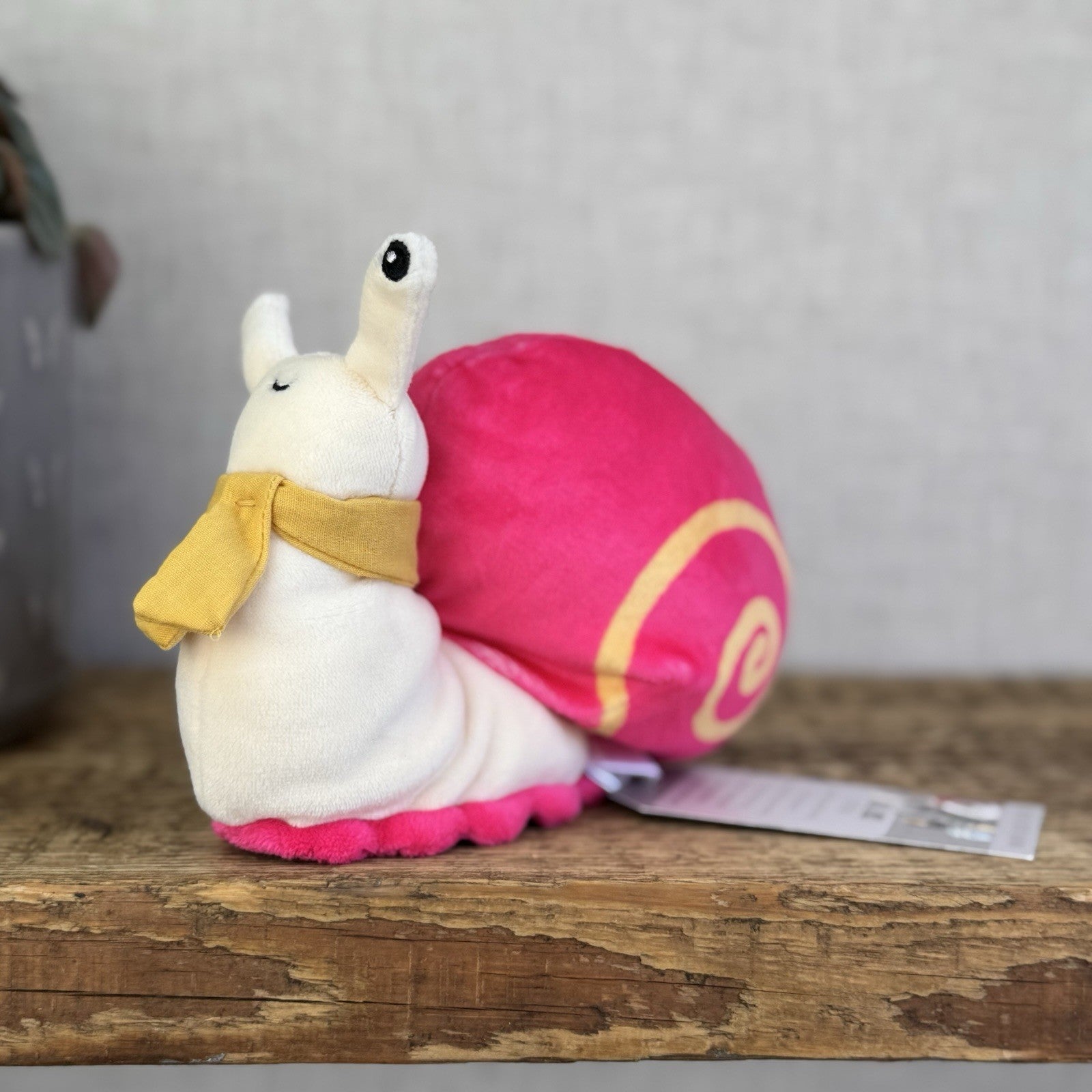 Jellycat Pink Escarfgot Snail Plush Bugs Toy, Small Beanie Plush Retired 5”