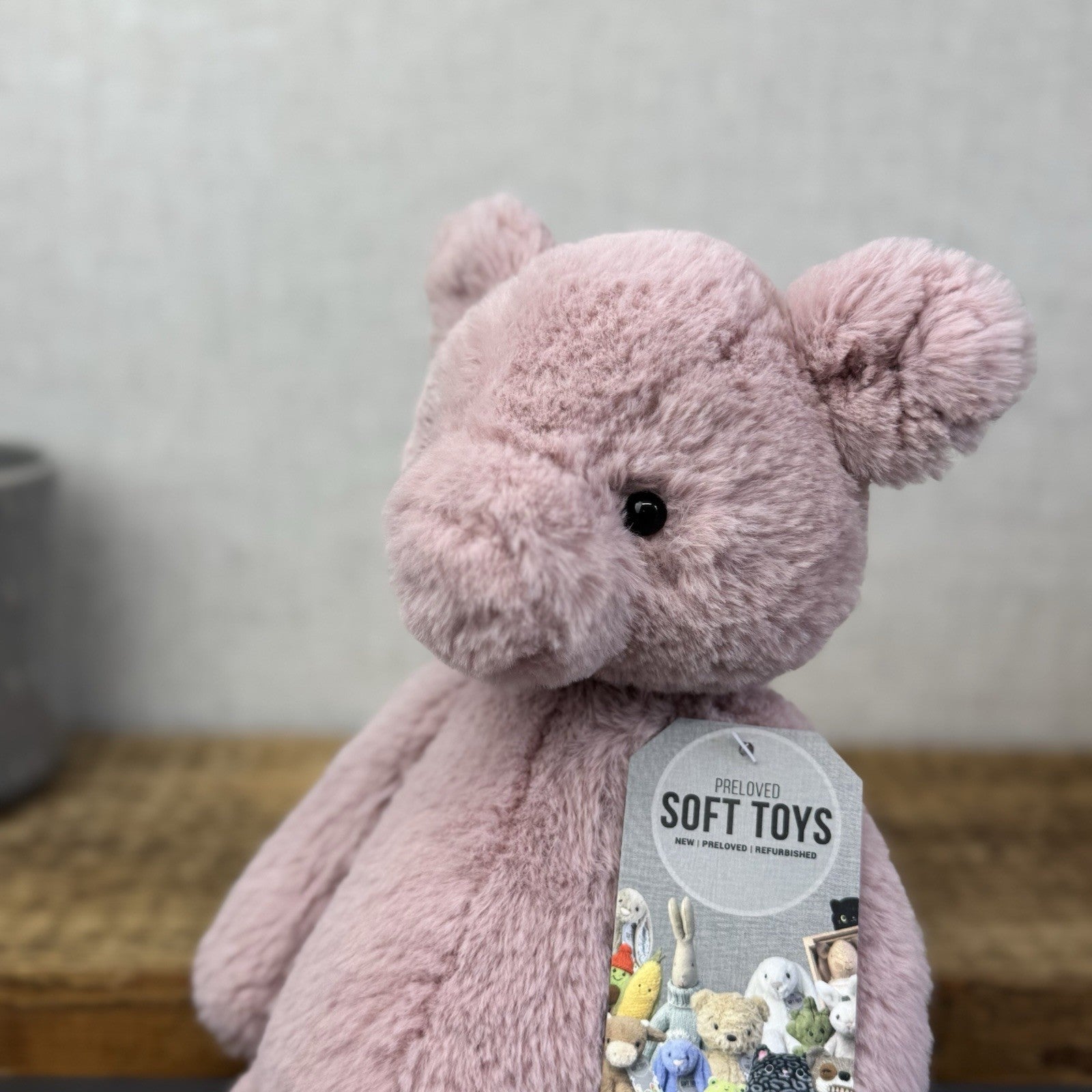 Jellycat Retired Puffles Piglet - Super Soft Pink Pig Beanie Retired 12"