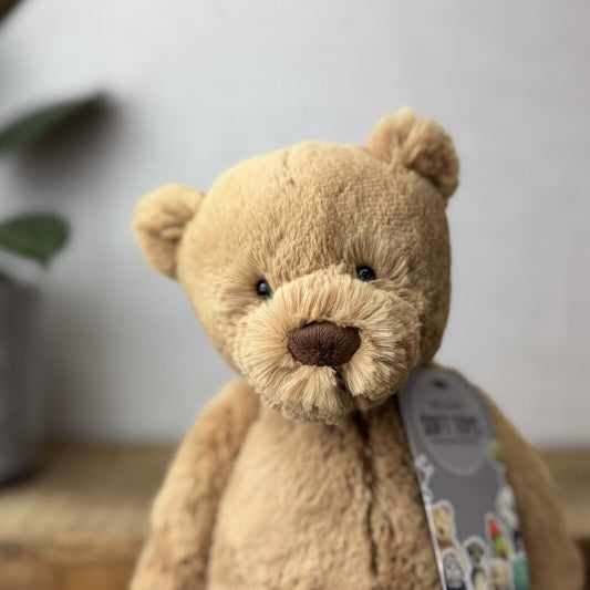 Jellycat Bashful Brown Bear - Medium Bashful Bear - Retired Bear 12” NWOT
