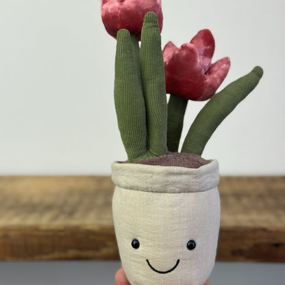 Jellycat Amuseables Tulip - New With Tags Red Tulip Plant Pot - New with tags