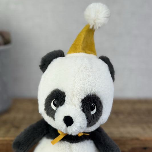 Jellycat Jollipop Panda - Small Panda Party Hat Soft Toy Beanie Retire 8" (#2)