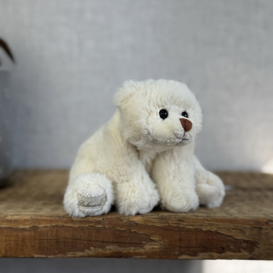 Barbara Bukowski Mini Polar Bear White - Small Beanie Polar Bear Rare 7"