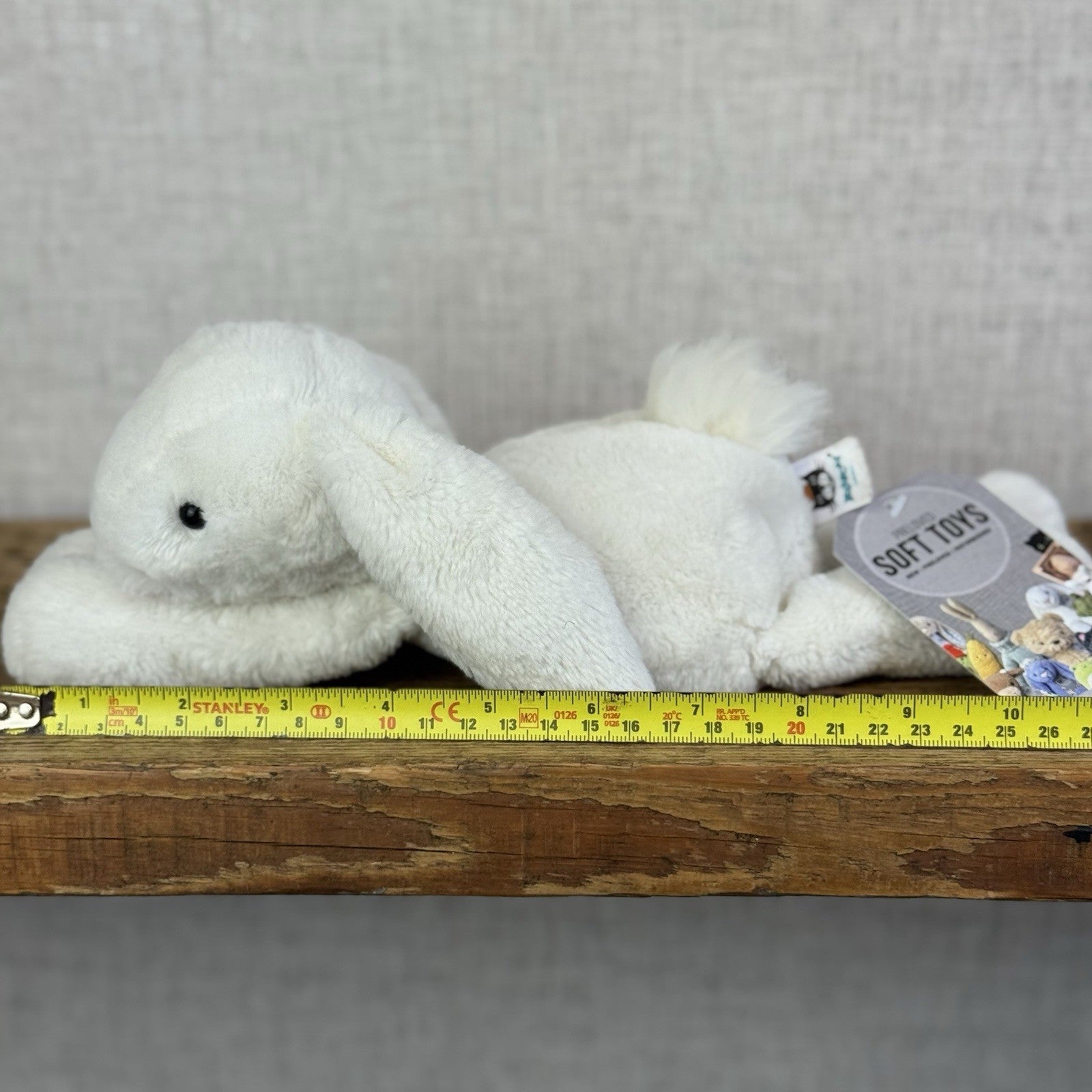 Jellycat SMALL White Smudge Bunny Rabbit - White Company White Bunny Smudge 10”