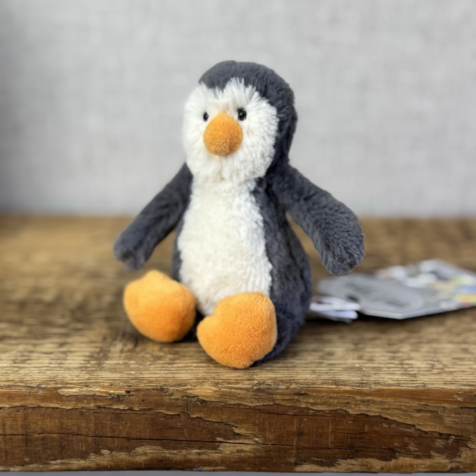 Jellycat Tiny Baby Bashful Penguin - Grey/White Miniature Penguin Beanie 5"
