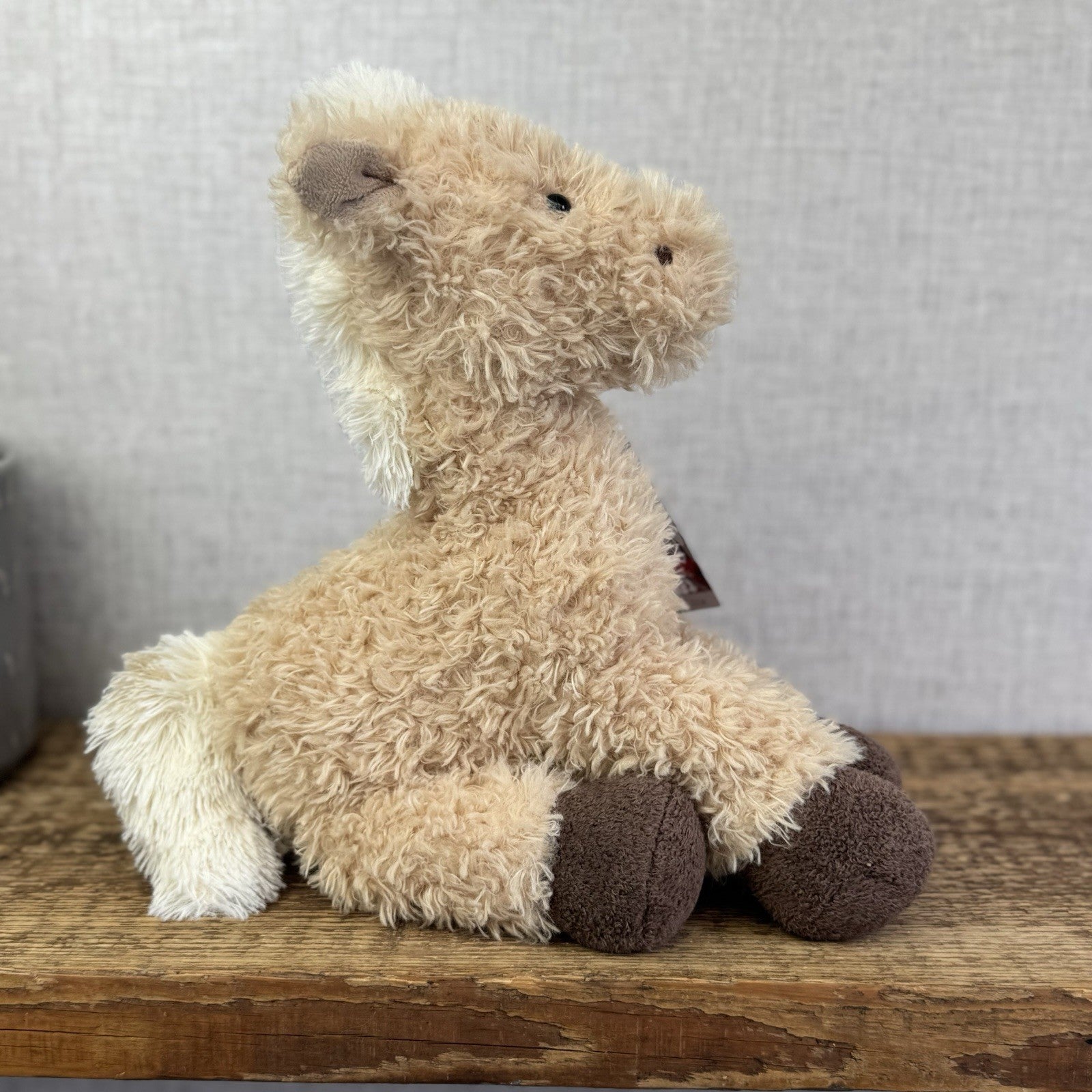 Jellycat Medium Caffuffle Palomino  - Curly Hair Horse Beige Retired Rare 14”