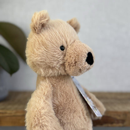 Jellycat Rufus Teddy Bear Plush Soft Toy - Small Fluffy Sitting Bear Beanie 10"