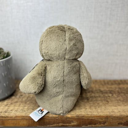 Jellycat Bashful Barn Owl - Medium Brown Owl Beanie Soft Toy Plush Bird 12”