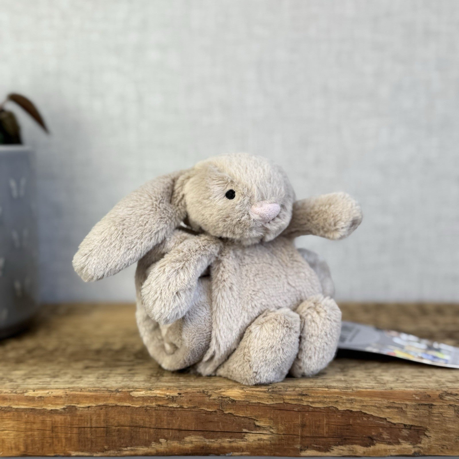 Jellycat Bashful Bunny Roll Up Soother - Beige Bunny Soother NWOT Retired 