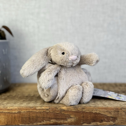 Jellycat Bashful Bunny Roll Up Soother - Beige Bunny Soother NWOT Retired 