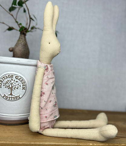 Maileg Medium Rabbit 2016 - ID 16-3200-00 - Floral Set Rabbit Retired - 20”/51cm