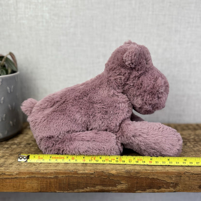 Jellycat Medium Huggady Hippo - Floppy Hippo  Purple Plush Soft Toy 10" (#2)