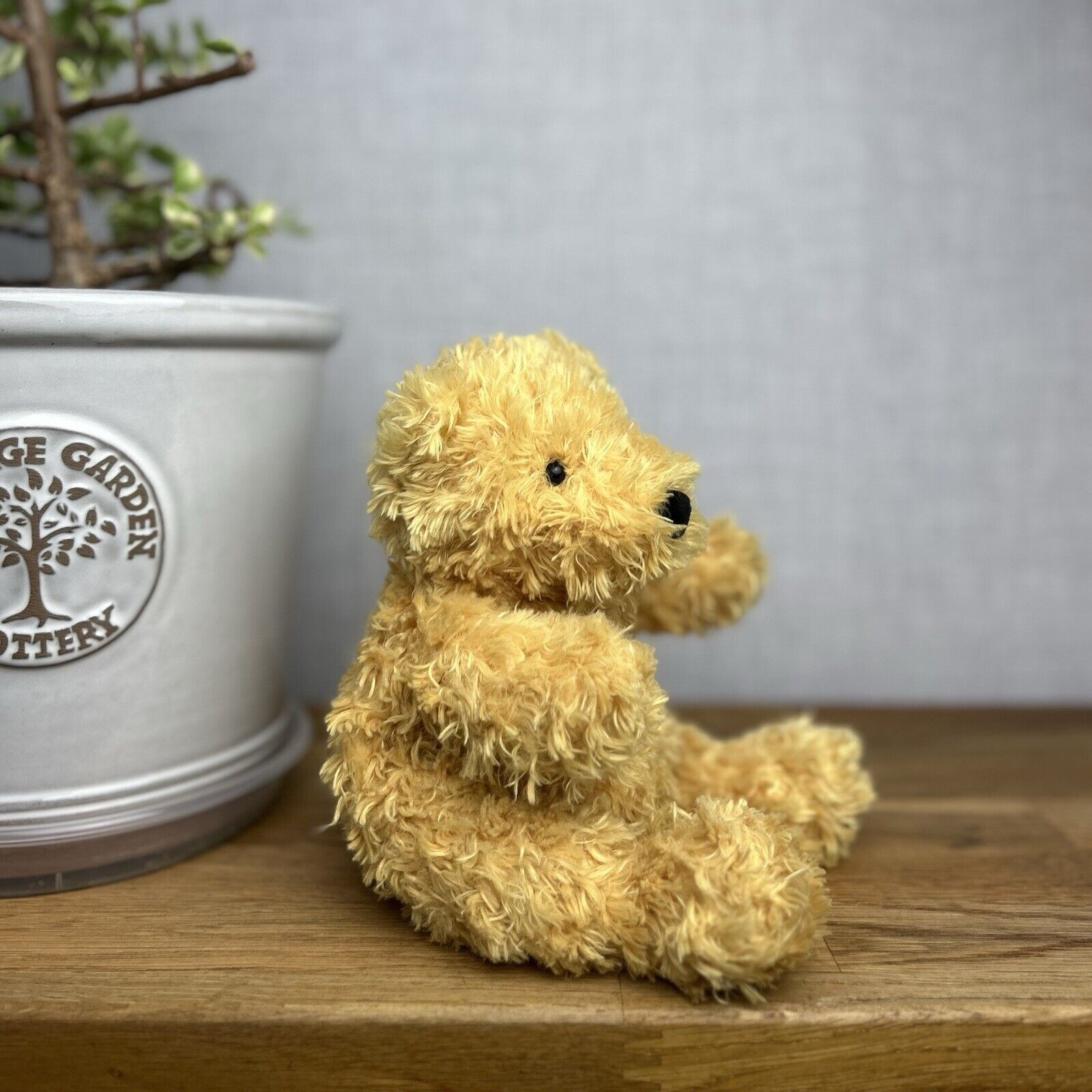 Jellycat Small Toastie Bear - Small Golden Bear - Arms Up - Curly Fur Bear  9”