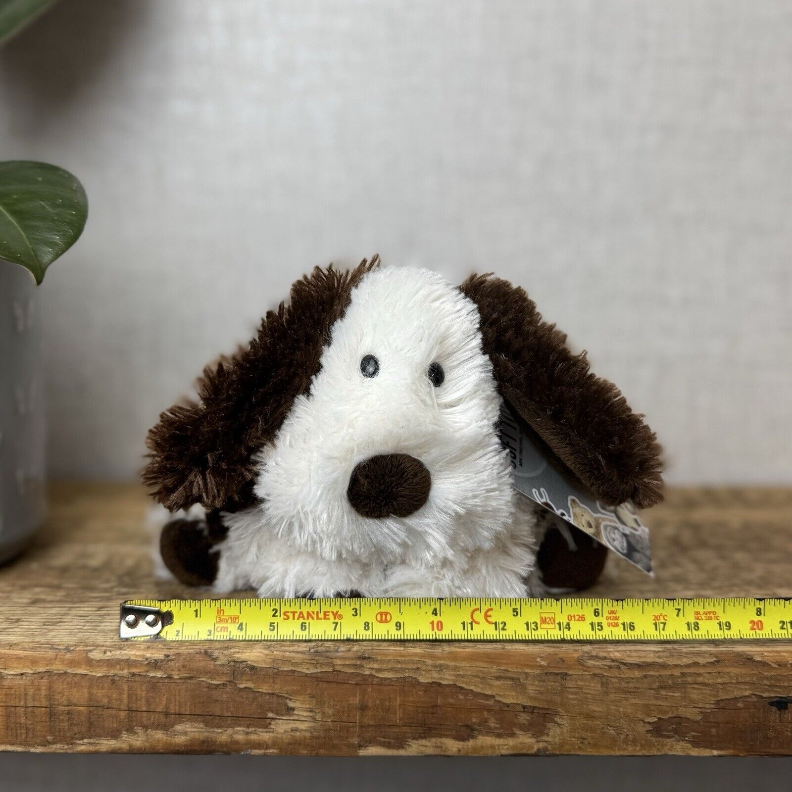 Jellycat Small Truffles Dog Puppy- Cream/Brown Floppy Dog Pillow Beanie Rare 7”