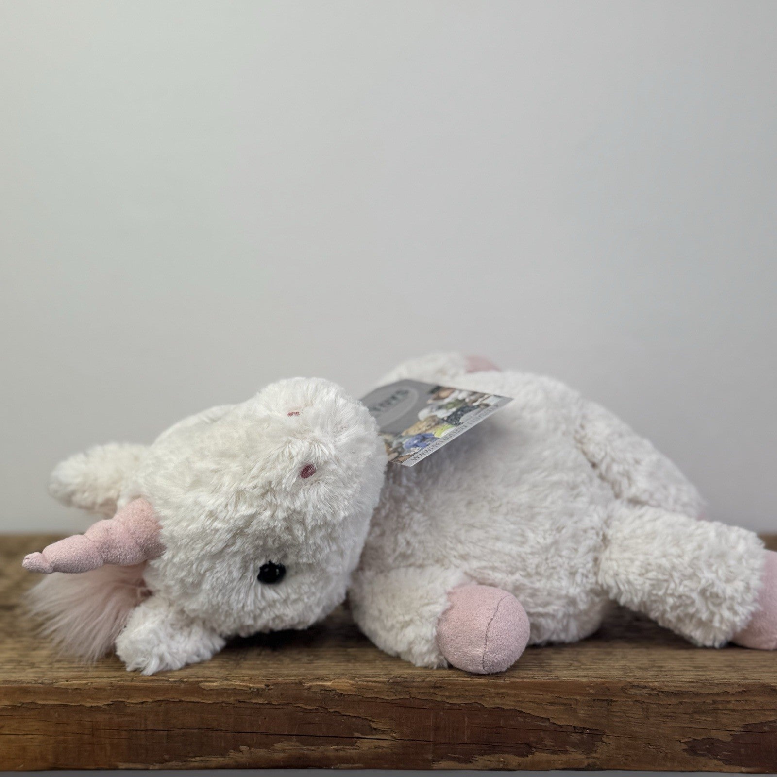 Jellycat Flossie Unicorn - White Unicorn Pink Fluffy Tail Beanie Retired 11"