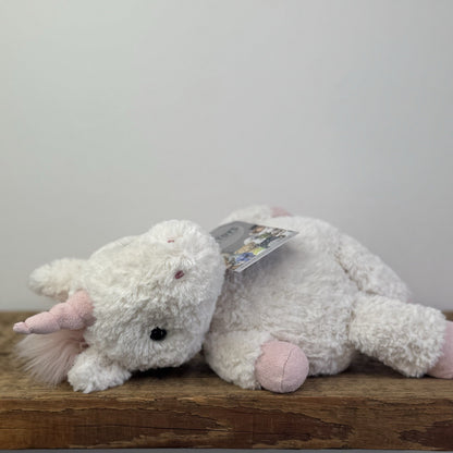 Jellycat Flossie Unicorn - White Unicorn Pink Fluffy Tail Beanie Retired 11"