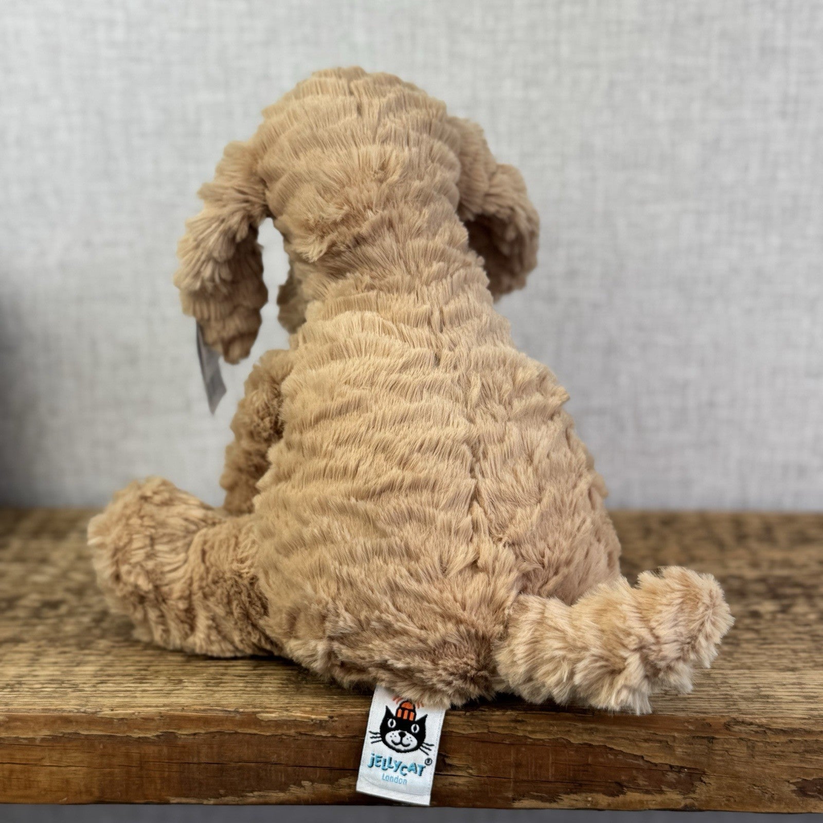 Jellycat Fuddlewuddle Puppy Medium - Light Brown Beige Dog With Tags Rare 8"
