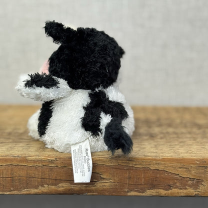 Russ Berrie Luvvies - Fred The Cow Beanie - Pudding Cow Soft Toy Tiny 4”