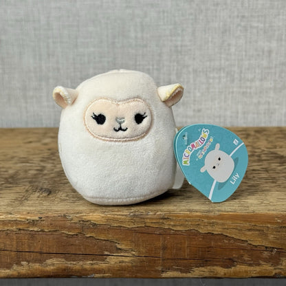 Squishmallow Micromallow With Tag - Lily Lamb Cream Small Mini Squish 3"