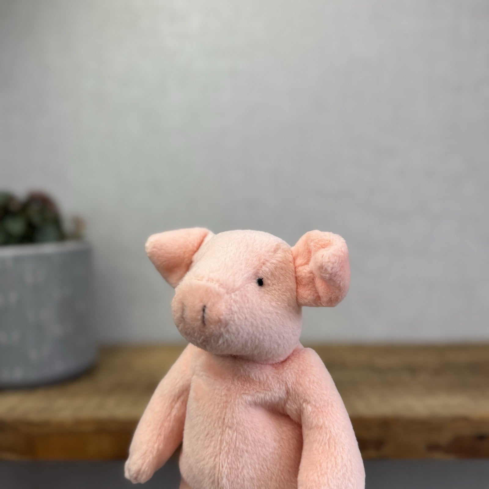 Marks & Spencers Small Pink Piglet Beanbag Soft Toy - Vintage Pig Plush 8”