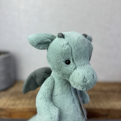 Jellycat Medium Bashful Dragon - Light Green/sage Dragon Soft Toy NWOT