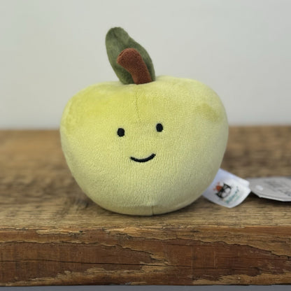 Jellycat Fabulous Fruit Apple - Small Velour Green Apple Soft Toy Retired 4" 