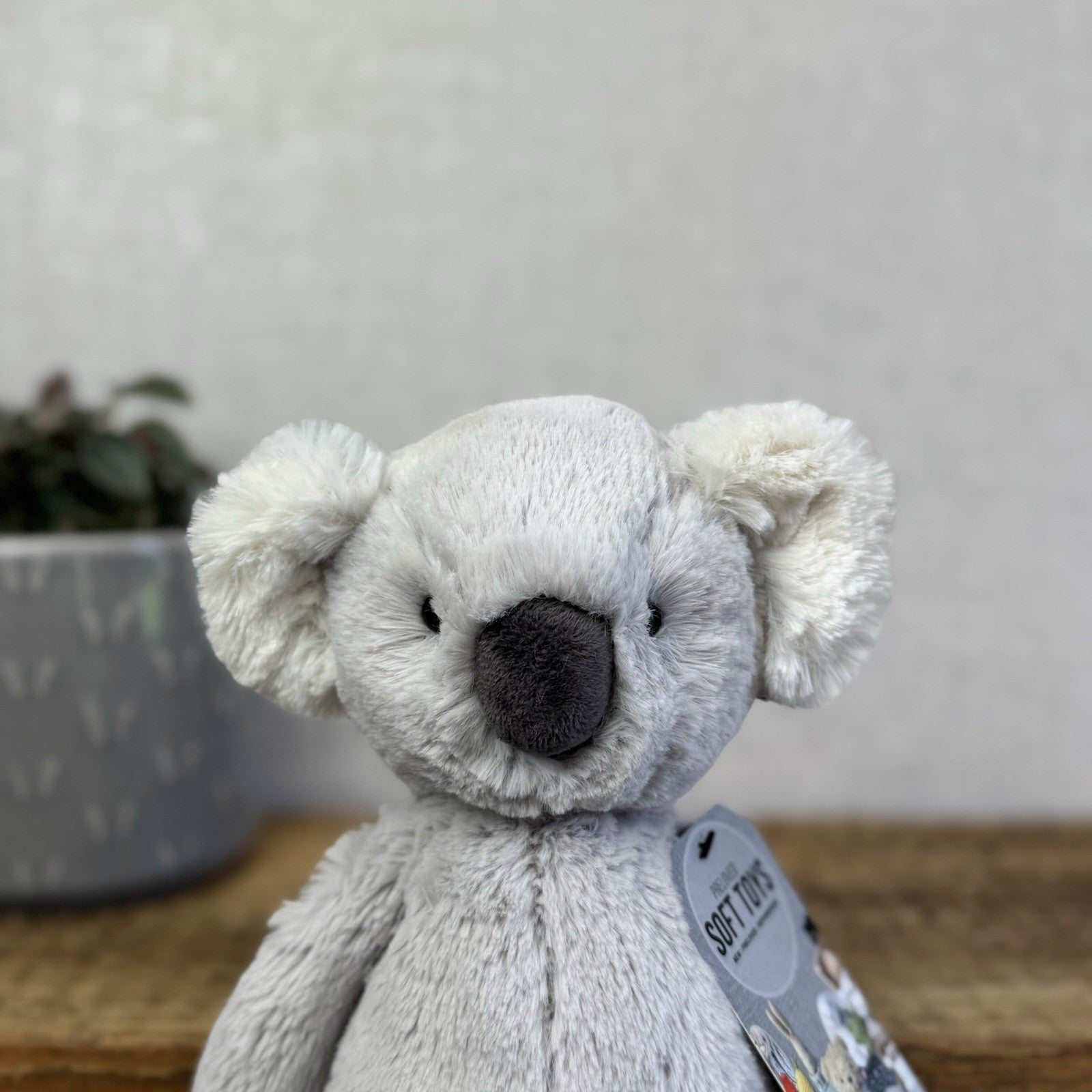 Jellycat Medium Bashful Koala - Light Grey Old Style Bashful Soft Toy Rare 12"