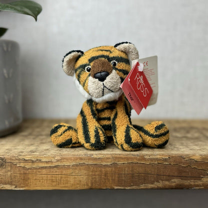 Russ Berrie Luv Pets - Tiger Thor - Small Tiny Beanie Cat Pocket Pal - Tagged 4”