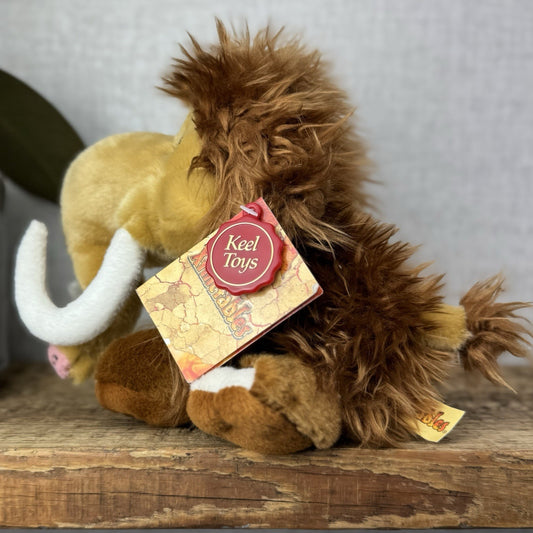Keel Toys Xtinctables Wooly Mammoth Plush - Big Eyed Mammoth Plush With Tags 7”