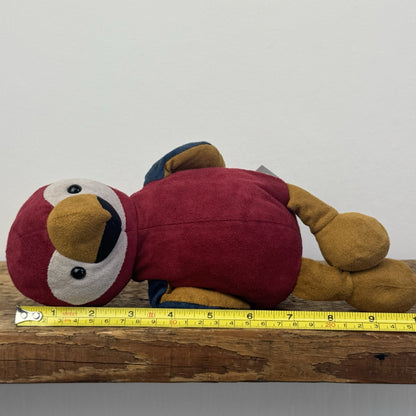 Jellycat Belby Parrot - Retired Velour Bird Plush Parrot Push Red/Blue 10"