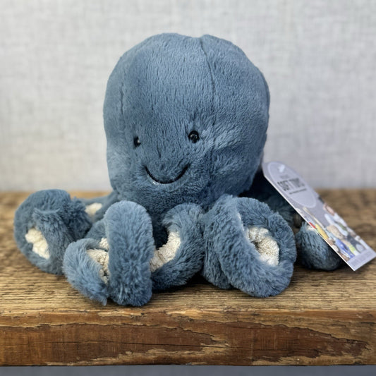 Jellycat Little Storm Octopus - Retired Small Dark Blue/Teal Octopus Soft Toy 8”