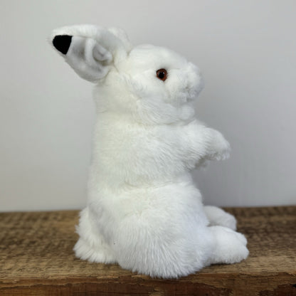 WWF Arctic White Snow Hare Soft Toy - Bon Ton Toys Rabbit Beanie Realistic 12"