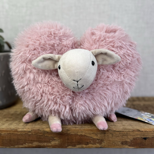 Jellycat Aimee Sheep Soft Toy - Pink Fluffy Lamb Plush Retired Soft Toy 9"