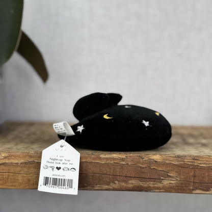 Jellycat Nightcap Nap - Retired 1998 Black Cat Stars/moons Vintage With Tags 4”