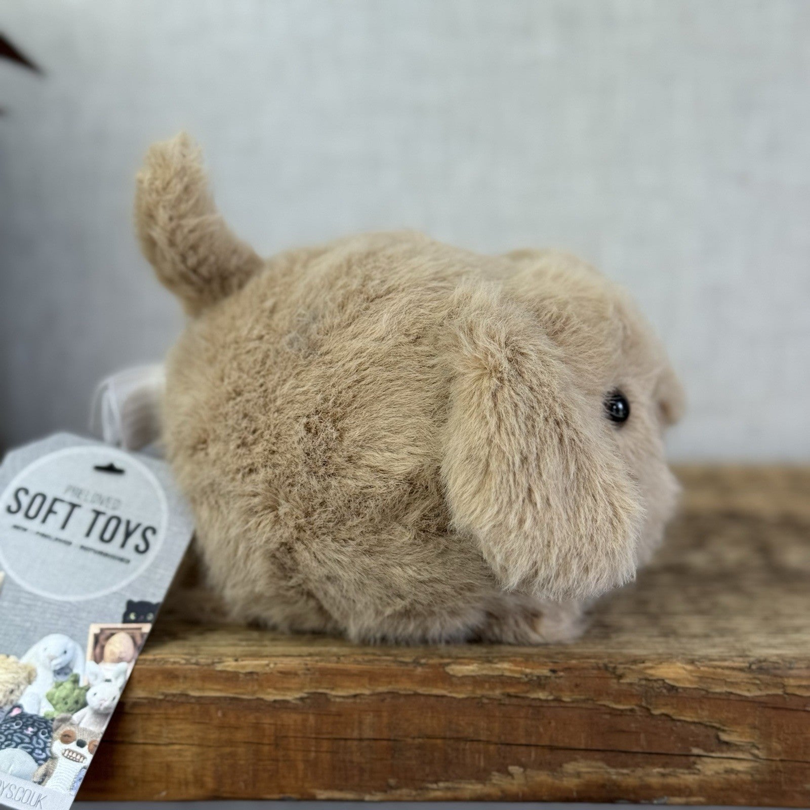 Jellycat Caboodle Puppy Dog Beige Plush Soft Toy - Small Pup Soft Toy 5”