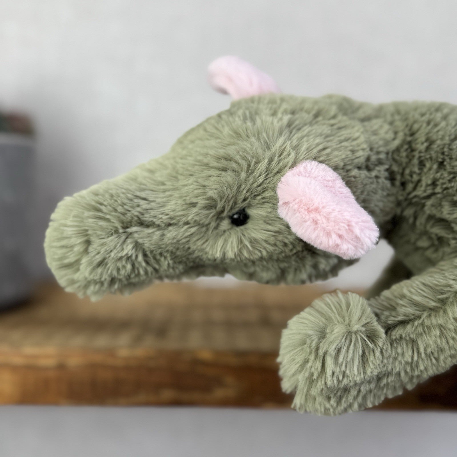 Jellycat Malachy Dragon - Green / Pink Plush Large Jellycat Dragon NWOT 18"