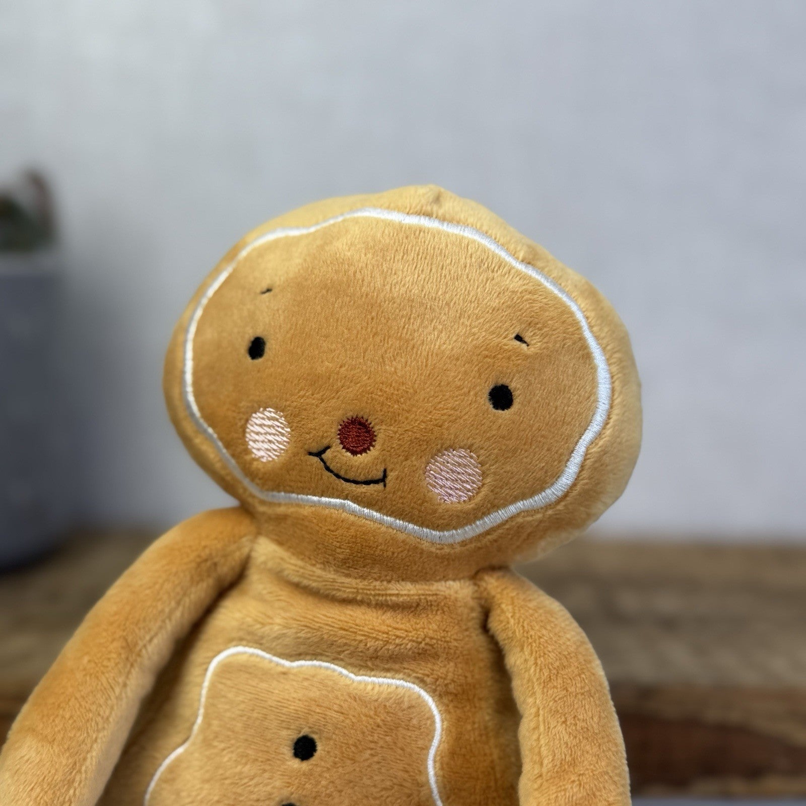 Bunnies By The Bay - Christmas Gingerbread Man Beanie Plush Toy New Without Tags