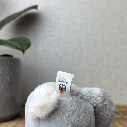 Jellycat Small Bashful Bunny Grey - Small Bunny White Tail Beanie NWOT 8”