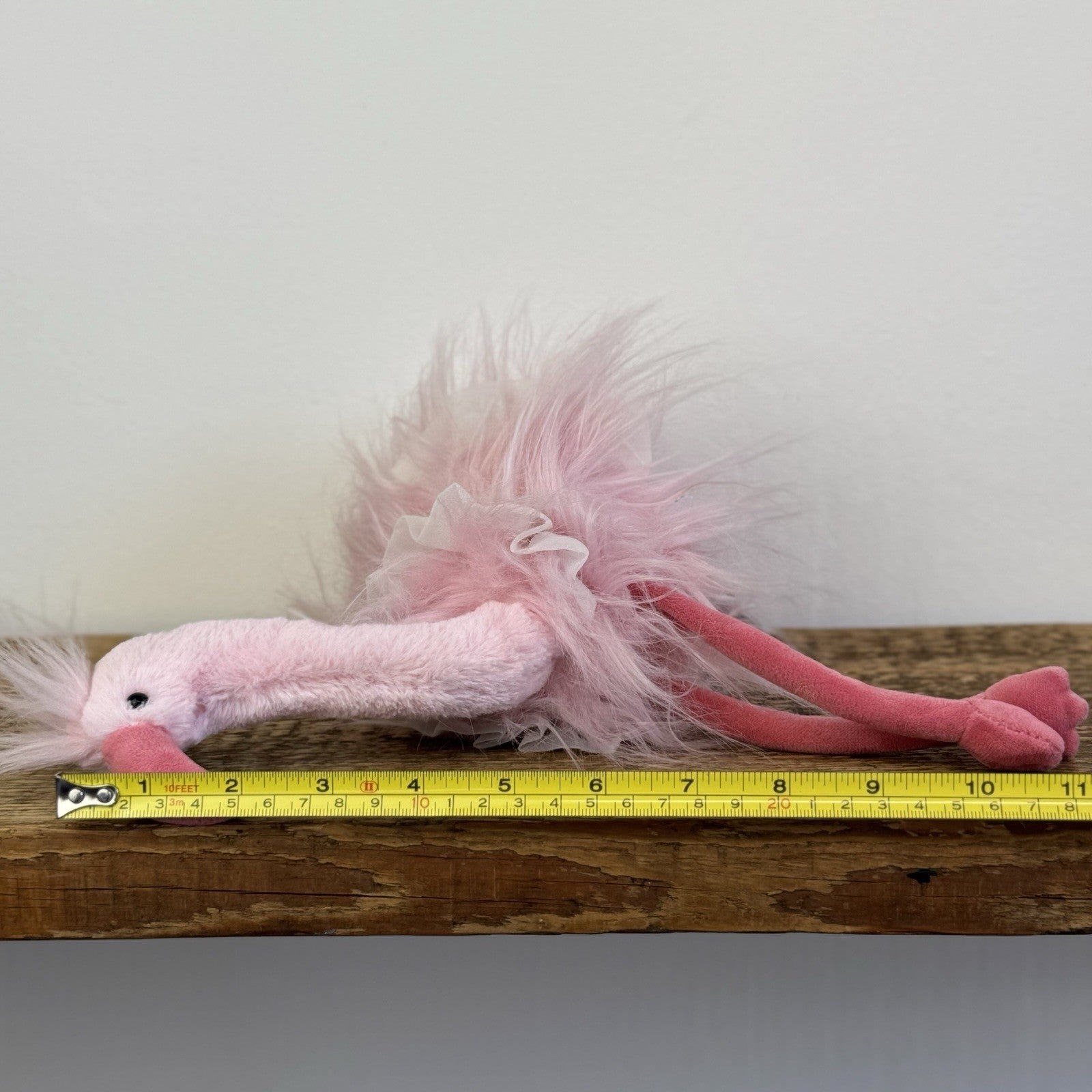 Jellycat Small Flo Maflingo - Fluffy Pink Flamingo Beanie With Tags (imperfect)