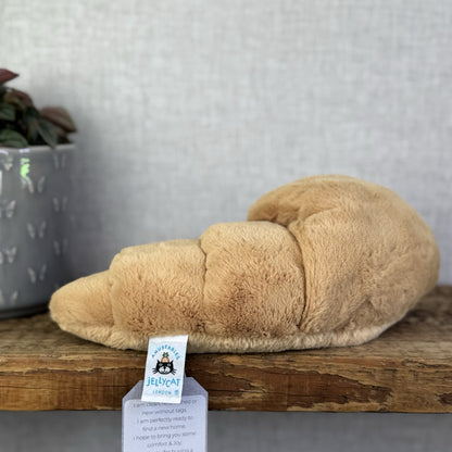 Jellycat Large Amuseable Croissant - Large Croissant Toy - Larger Pastry 12”