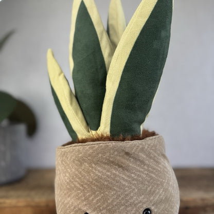 Jellycat Amuseable Snake Plant - Large Potted Plant Plush Beanie Retired 16”