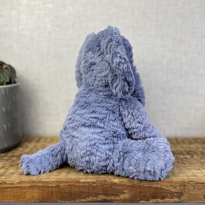 Jellycat Medium Fuddlewuddle Elephant Blue - Blue Sitting Ele Retired 8" (#2)