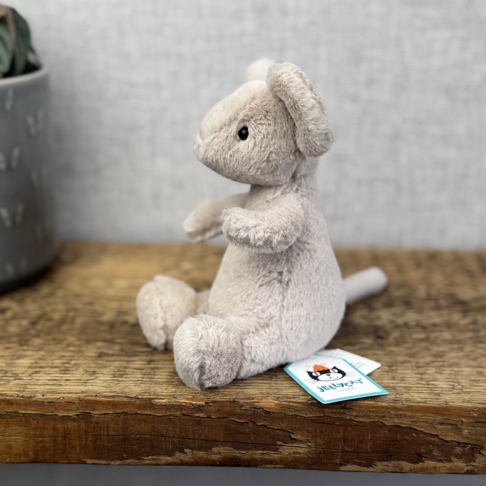 Jellycat Pipsy Mouse New With Tags Beige Small Beanie Plush Mouse Retired 5”