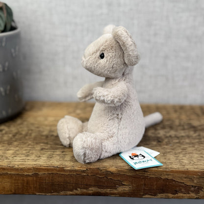 Jellycat Pipsy Mouse New With Tags Beige Small Beanie Plush Mouse Retired 5”