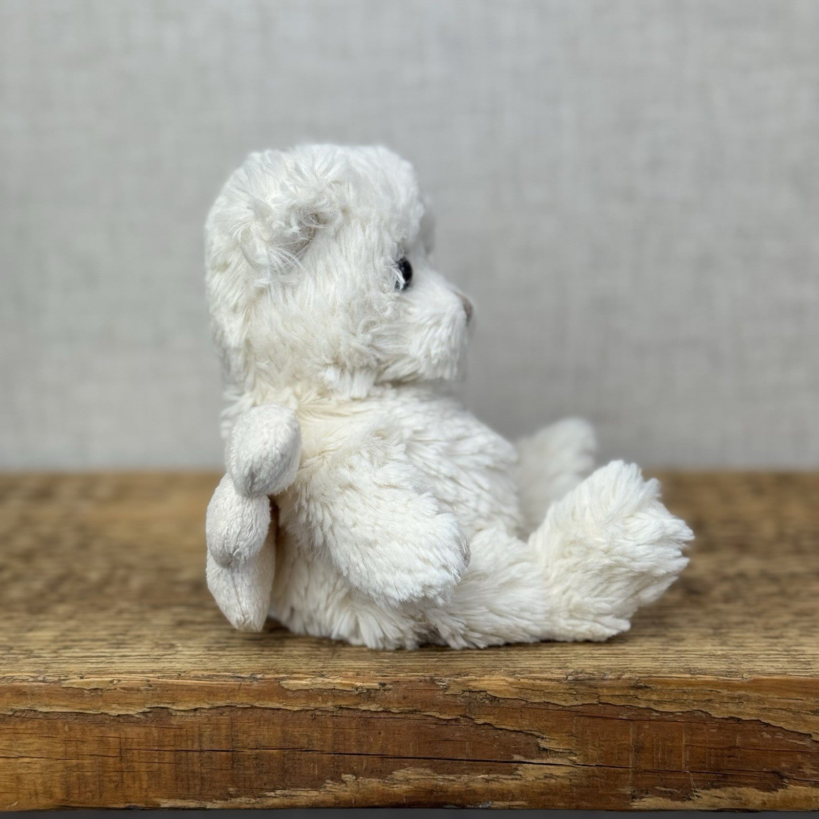 Bukowski Bears Angel Bear Kaitlyn (Removed labels) White Angel Beanie Bear 7"