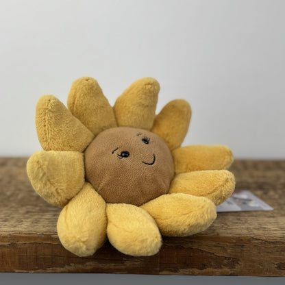 Jellycat Small Fluery Sunflower - Sunflower Beanie Soft Toy Floral Plush 8"