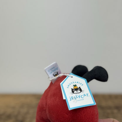 Jellycat Amuseable Red Heart Small Beanie Heart Soft Toy  - New With Tags